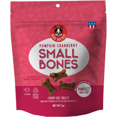 Beau Dacious Small Bones Chewy Treats - Pumpkin Cranberry 2oz